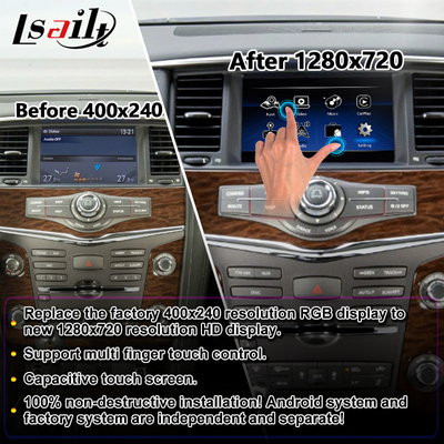 Layar Multimedia Mobil untuk Nissan Patrol Y62 2011-2017 Dengan Nirkabel Android Auto Carplay