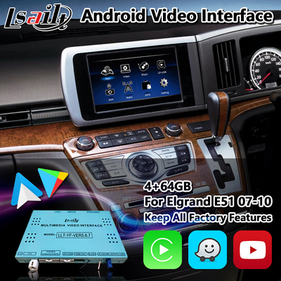 Lsailt Android Nissan Multimedia Interface untuk Elgrand E51 Seri 3 2007-2010