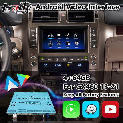 Antarmuka Video Multimedia Android Lexus GX460 Dengan Navigasi GPS Carplay Nirkabel
