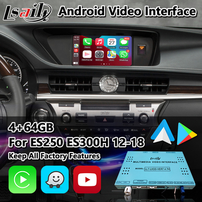 Antarmuka Video Android Lsailt untuk Lexus ES200 ES250 ES 300h ES350 Dengan Carplay Nirkabel