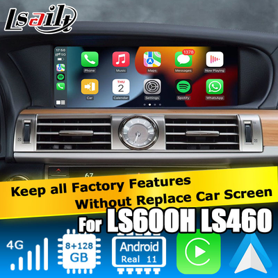Lexus LS460L LS600hL android 11 carplay video interface berbasis pada Qualcomm 8+128GB