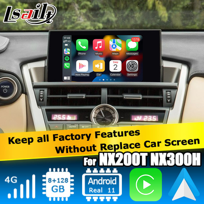 Lexus NX300h NX200 NX200t Android 11 antarmuka video dengan wireless carplay android auto