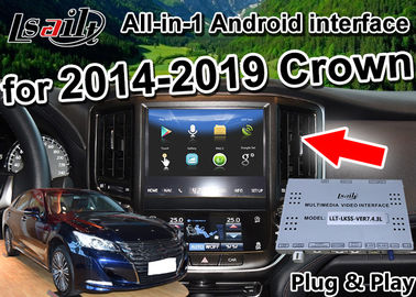 Antarmuka Otomatis Android/ Navigasi GPS berfungsi pada Antarmuka Video buatan Toyota Crown 2014-2019, tautan cermin telepon, RAM 2G