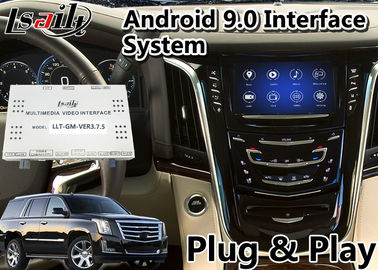 Android 9.0 Antarmuka Video Navigasi GPS Mobil untuk Cadillac Escalade dengan Sistem CUE Tampilan Digital LVDS 2014-2020