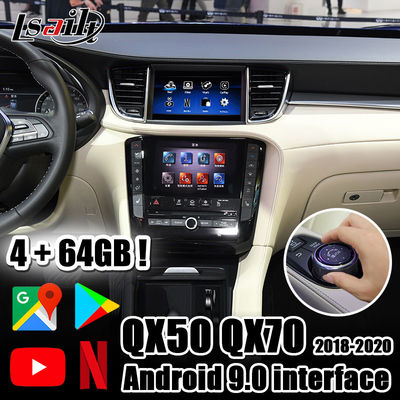 4G PX6 CarPlay &amp; antarmuka video multimedia Android dengan YouTube, Netflix untuk 2018-2021 Infiniti QX60 QX80 QX50