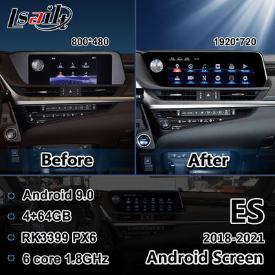Lsailt 12.3 Inch Lexus Android Auto Screen RK3399 Youtube Carplay Display Untuk ES250 ES300h ES350