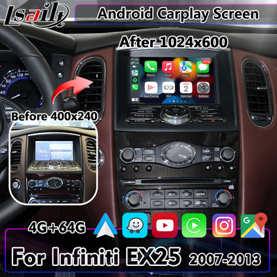 Lsailt Layar Android Tampilan Multimedia Mobil Untuk 2007-2013 Infiniti EX25 EX35 EX37 EX30D