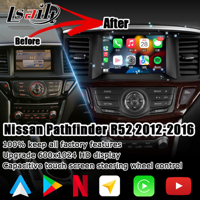 Layar multimedia Android Nissan Pathfinder R52 meng-upgrade sistem IT06 06It carplay