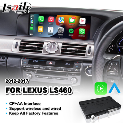 Antarmuka Android Auto Carplay Nirkabel untuk Lexus LS 460 600h LS460 F-Sport AWD 2012-2017