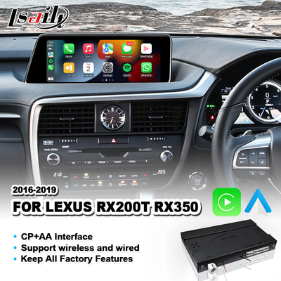 Wireless Android Auto Carplay Interface untuk Lexus RX350 RX200T RX 350 Pengendalian Mouse 2016-2019
