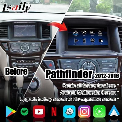Layar Multimedia Mobil CarPlay untuk Nissan Pathfinder, Patrol, Armada Infiniti QX dengan Android Auto