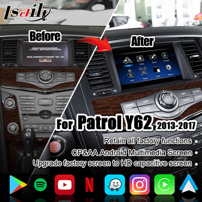 Layar Multimedia Mobil Lsailt untuk Patroli Nissan Armada dengan CarPlay Nirkabel, YouTube, Tingkatkan Tampilan
