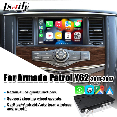 Antarmuka Lsailt CarPlay untuk Nissan Armada, Quest, Pathfinder dengan Android Auto, perbarui layar asli