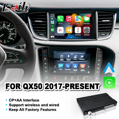 Wireless Carplay Android Auto Interface untuk 2017-2022 Infiniti QX50