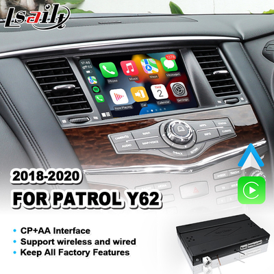 Lsailt Wireless Android Auto Carplay Integrasi Antarmuka untuk Nissan Patrol Y62 2018-2020