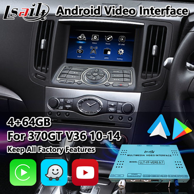 Antarmuka Android Carplay Lsailt untuk Nissan Skyline 370GT V36 Tipe SP 2010-2014