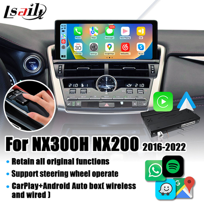 Lsailt Lexus CarPlay Interface untuk NX NX200T, NX300h 2016-2022 dengan Sistem Linux, Mirror Link