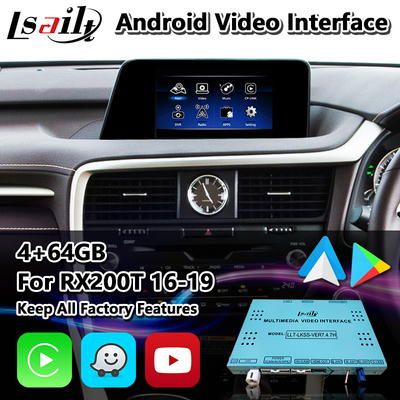 Antarmuka Multimedia Android Lsailt untuk Kontrol Mouse Lexus RX200T RX350 RX300 RX 2016-2019