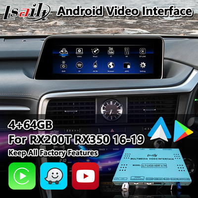Lsailt Android Video Interface untuk Lexus RX350 RX450h RX200t RX350L RX450L RX AL20 2016-2019