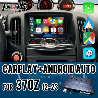 Lsailt Carplay Interface Box untuk Nissan 370Z 2010-2020 Android Auto Support Perintah Suara, Kontrol Kemudi