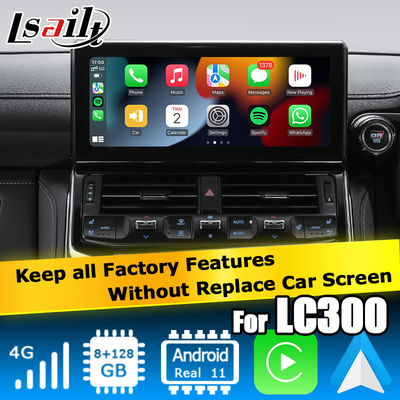 Toyota Land Cruiser LC300 upgrade gaya pabrik antarmuka video Android carplay android auto