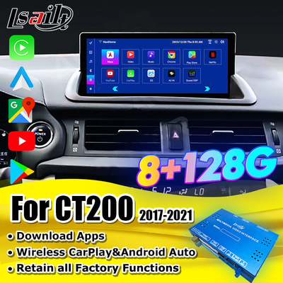 Lsailt Lexus Video Interface untuk CT200h 2017-2021 GX LX ES LS...Termasuk CarPlay, Android Auto, Spotify