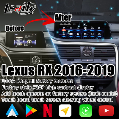 Android 8+128GB Lsailt Lexus Android carplay android auto Layar untuk RX350 RX450h RX300 2.0Ghz Prosesor