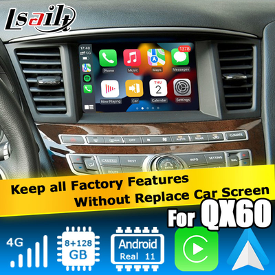 Infiniti QX60 GPS Android Auto Carplay Sistem Navigasi Multimedia Antarmuka Android 11 8+128GB