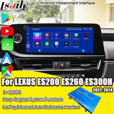 8+128GB Android Infotainment Module untuk Lexus ES 2022-2024 RX NX LX GX LS...dengan YouTube, NetFlix, Google Play, Waze