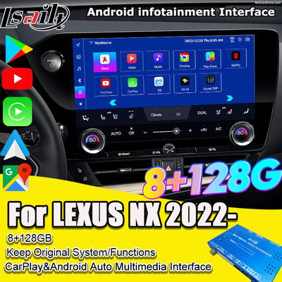 Lsailt Qualcomm Lexus Video Interface untuk Lexus NX260 NX350H LX RX ES Infotainment Interface Termasuk YouTube, NetFlix