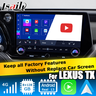 Lexus TX550h+ TX350 TX500h antarmuka video Android 13 dengan Octa core 2.0Ghz 8+128GB carplay