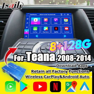Nissan Multmedia Interface untuk Teana J32 Murano Quest Patrol Android 13 Modul Infotainment dengan NetFlix, YouTube