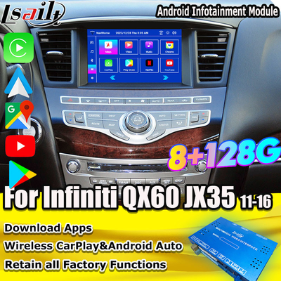 Lsailt 8G Android Multimedia Interface untuk Infiniti QX60 JX35 2011-2020 Terintegrasi Wireless CarPlay, Android Auto