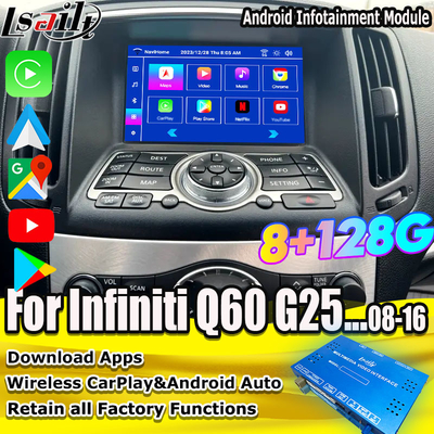 Lsailt 8G Android Infotainment Module untuk Infiniti Q60 G37 G35 Q40 2008-2016 Termasuk Wireless CarPlay, Android Auto