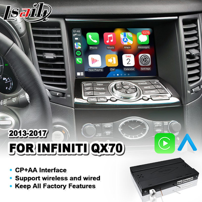 Lsailt Wireless Android Auto Mirrorlink Carplay Interface untuk 2013-2017 Infiniti QX70