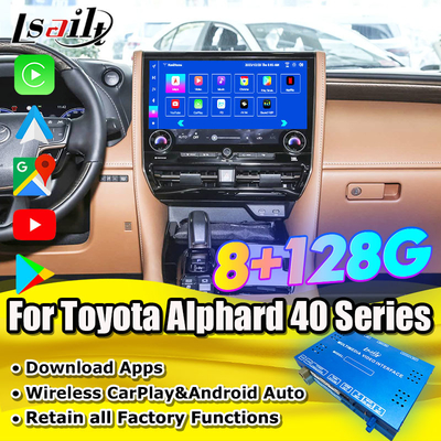 Android 13 Android Multimedia Interface untuk Toyota Alphard 40 Series 2023-2024 Harrier, Vellfire Dukungan YouTube, NetFlix, Google Play, 360 Panorama Kamera