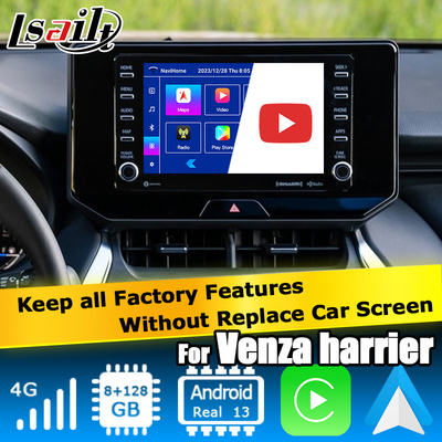 Toyota Harrier Venza Android 13 antarmuka video multimedia 2019-sekarang nirkabel carplay android auto
