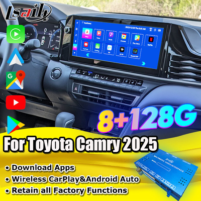 Android 13 Multimedia Video Interface untuk Toyota Camry 2025 Sienna RAV-4 OEM Retrofit Infotainment Module Termasuk YouTube, NetFlix, Google Play