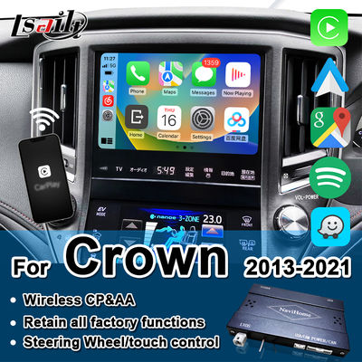 Antarmuka Apple CarPlay Nirkabel Lsailt untuk Crown S210 2013-2016 AWS210 GRS210 GWS214 GWS215 Majesta Athlete Royal Saloon Mendukung Kamera Mundur, Android Auto