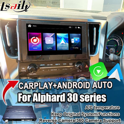 Wireless Apple CarPlay/Android Auto Upgrade Module untuk Alphard 30 Series Vellfire Toyota Dukungan Radio FM,A/C, Mirroring,Kamera