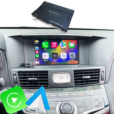 Antarmuka CarPlay untuk Infiniti Q70 Q70L M35 M45 Fuga 2009-2019 Adaptor Android Auto Nirkabel Integrasi Pencerminan Ponsel, Suhu AC