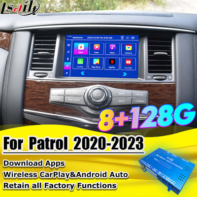 Lsailt 8G Android Multimedia Interface untuk Nissan Patrol 2020-2023 Android Upgrade Module Terintegrasi Google Map, CarPlay, YouTube