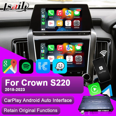 Modul Lsailt Apple CarPlay Android Auto untuk Crown S220 GSW224 2018-2022 Integrasi Pencerminan Ponsel, Kamera Mundur