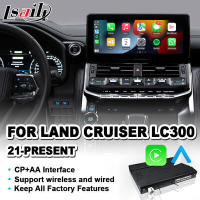 Antarmuka Android Auto Carplay Nirkabel Lsailt untuk Toyota Land Cruiser 300 GX-R VX-R GR GR-S Sahara ZX VX LC300 2021-2024