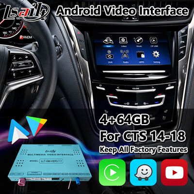 Lsailt Android GPS Navigasi Video Interface untuk 2013-2019 Cadillac CTS CUE System dengan Carplay