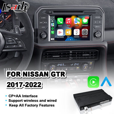 Modul Integrasi OEM Antarmuka CarPlay Lsailt Nissan GT-R R35 2017-2022 Layar Pabrik Peningkatan Android Otomatis Nirkabel