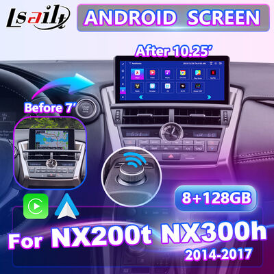 Layar Antarmuka Multimedia Android Carplay Lsailt untuk Lexus NX Knob NX200t NX300h 2014-2017