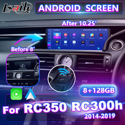 Lsailt Android Carplay Multimedia Interface Screen untuk 2014-2018 Lexus RC350 RC300h RC200t RC300 RCF