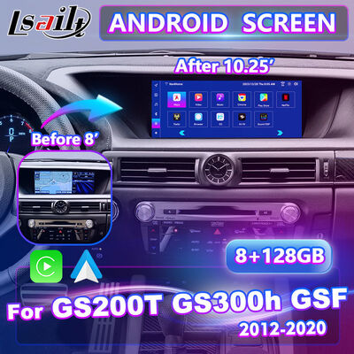 Layar Multimedia Android Carplay Lsailt untuk 2012-2020 Lexus GS 200t GS300h GS250 GS350 GS450h GSF GS200t