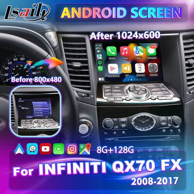 Lsailt Android Carplay Multimedia Screen untuk 2008-2017 Infiniti FX35 FX37 FX50 FX30D FX QX70
